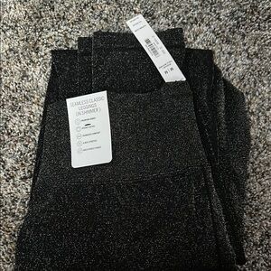 PINK Victoria's Secret Black Shimmer Leggings